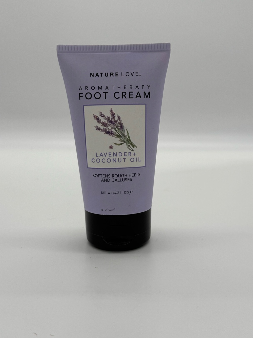 Nature Love Aromatherapy Foot Cream Lavender & Coconut Oil 4 Oz 113 G New Sealed